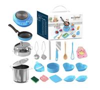 Générique Cuisine de Jeu pour - Ensemble de Jeu de Vaisselle pour | Accessoires de Jeux de rôle interactifs | Accessoires de Cuisine réalistes et sûrs pour la motricité Fine, Jouet d'apprentissa