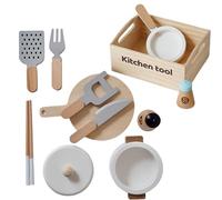 Générique Cuisine pour Enfant,Jeu d'Imitation de Cuisson en Bois | Ensemble De Jouet De Cuisinette - Pour les Garçons et les Filles pour Noël Nouvel An Pâques pour la Maison en