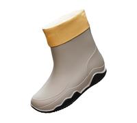 Générique Cuissardes pour Mollet Large Short Rain Boots for Womens Ankle Rainboot Garden Boot Ladies Rubber Outside Work with Comfort Chaussures Talon Soirée (Grey, 42)