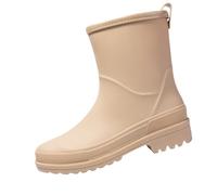 Générique Cuissardes pour Mollet Large Taille Plus Short Rain Boots for Womens Ankle Rainboot Garden Boot Ladies Rubber Outside Work with Comfort Soldes Chaussure (Khaki, 41)