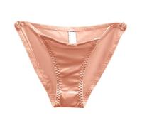 Générique Culotte enCoton Femme sous-vêtements Sexy ajourés à nœud français pour Femmes avec en Satin sans Couture Taille Basse et Un Pur désir d'amour Pantalon Triangle boutonné(RD2,L)