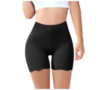 Générique Culotte Femme Coton Vetement Taille Haute Culottes Shorties Et Strings Menstruelle Gaine String Ventre Plat Body Gainant Short Panty Anti Frottement Shorty Fesses Tanga Le Noir,L