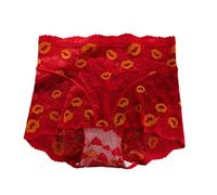 Générique Culotte Femme Mode Sexy Taille Basse Imprimée Lèvres Et Cœurs, Design Brève Tendance, Matière Douce Et Respirante, Confortable Et Ajustée, Culotte