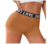 Générique Culotte Femme Respirante Taille Moyenne Liftant Les Hanches Imprimé Lettre Shorty Slip Féminin Décontracté Et Tendance pour Un Style Casual Culotte Femme