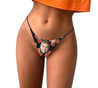 Générique Culotte Femme sur Mesure à Son Image,String Customisé avec Portrait pour Cadeau de Couple - sous-vêtement Personnalisé Anniversaire Mariage - Idée Cadeau Originale en Lingerie