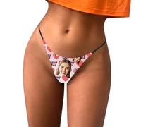 Générique Culotte Femme sur Mesure à Son Image,String Customisé avec Portrait pour Cadeau de Couple - sous-vêtement Personnalisé Anniversaire Mariage - Idée Cadeau Originale en Lingerie