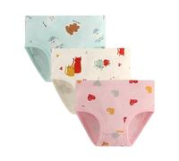 Générique Culotte Fille 1-6 Ans Chat Lot de 3 Slip Enfant Fille Cheval Mignon Dessin Anime Culottes Stretch Legere Panty sous Vetement Doux Confortable Respirant Ete Sport (Blanc, 3-4 Ans)