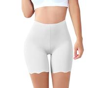 Générique Culotte Gainante Femme Ventre Plat Haute Dentelle Taille Tanga Sexy Short Gainant Body Extra Fort Corset Post Accouchement Grande Gaine Partum Shorty Shapewear Panty Anti Frottement Blanc,M