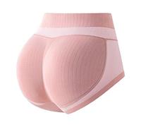 Générique Culotte Gainante sans Couture pour Remodeler Les Fesses Soutien Ferme & Effet Push-Up sous-Vêtements Taille Haute Une Silhouette Idéal Le Sport, Fausse Hanche Naturelle (Rose,S)