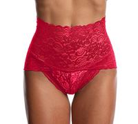 Générique Culotte Gainante Taille Haute Anti Frottement Cuisse Femme Coton Gaine Amincissante Ventre Plat Grande Shorty Patch Amincissant Shapewear Fuite Urinaire Lavable Panty String Gainant Rouge,L