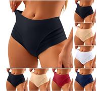 Générique Culotte Invisible Femme,Culotte Gainante Femme Ventre Plat Taille Haute Amincissante Invisible Culottes sans Couture Respirable Confortable Mesh Culottes Sculptantes