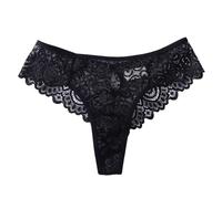 Générique Culotte Invisible Femme Femmes Culotte Dentelle Basse String sous Vêtements Slips Élastiques Fine Tailleur Culottes Fille sans Couture Femme Maternité Menstruelle (Black, L)