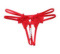 Générique Culotte Ouverte à l'entre Jambe sous vêtements Femmes Rouge, One Size