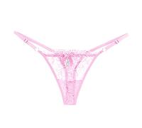 Générique Culotte pour Femme - String en Dentelle Transparente pour Femmes Taille RéGlable NœUd en Culotte sans Couture Sexy
