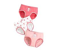 Générique Culotte pour Fille Enfants Enfants Bébés Filles sous-Vêtements Bande Dessinée Lettre Imprimer Shorts Pantalon Coton Mémoires sous-Vêtements 3 PCS(Red,3-4 Ans)