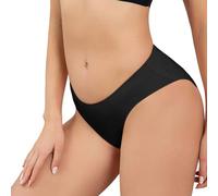 Générique Culotte sans Couture Femme sous-vêtements physiologiques à Quatre Couches sans en Soie glacée pour Femmes,sous-vêtements triangulaires et -Fuite pour Tante Post-Partum(Black,L)