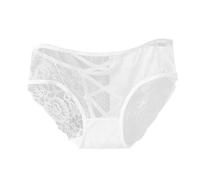 Générique Culotte sans Couture sous Vêtements en Dentelle pour Femmes Culotte Haute Grande Slip Confortable Et Respirant pour Tenue Quotidienne Ou Nuits Romantiques Sexy Sexy (White, M)
