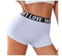 Générique Culotte Taille Haute Slip Respirant Moyenne pour Femme Imprimé Lettres Décontracté Quotidien Culotte Invisible Femme Menstruelle Adulte Personnalisée (White, L)