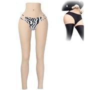 Générique Culotte vaginale entièrement en Silicone, sous-vêtements de Levage des Fesses enfichables à Haute élasticité for transgenres(Girly White,Upgrade)