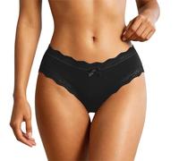Générique Culottes Bikini Basse en Dentelle Florale Confortables Respirantes sans Coutures pour Femme Quotidien Culottes Menstruelles Culotte Femme sans Couture Sexy (Black-A, S)