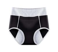 Générique Culottes etSlips Culotte menstruelle pour Femmes,Culotte physiologique à Trois Fentes élargies,Taille Basse,Anti-Fuite latérale(Black,L)