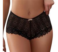 Générique Culottes Femme Femmes sous-vêtements en Dentelle Florale Taille Haute sans Couture Tongs pour Femmes Respirant Sexy Bikini Culotte brève Culotte(Black,XL)