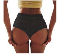 Générique Culottes hipster pour femme en coton stretch - Taille moyenne avec dentelle - Culotte douce - Respirant Culotte pour femme
