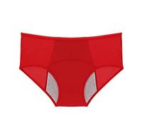 Générique Culottes Menstruelles Ultra Absorbante,Culotte Taille Haute -Fuite Culottes Culotte Menstruelle en Coton -Fuite Pendant La Nuit (Red, 8XL)