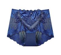 Générique Culottes Sexy en Dentelle pour Femmes évider Les Slips Taille Haute Moyenne (Dark Blue, M)