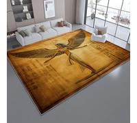 Générique Culture Égyptienne Antique Résumé Ailes TexteMotif Tapis, AntidéRapant Tapis Poil Ras Lavable en Machine - Patine Tapis pour Salon Chambre Bureau DéCoration 40 x 60 cm