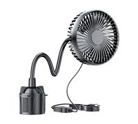 Générique Cup Holder Fan, Vehicle Blowing Fan, 0.85x0.54in Ergonomic Design with 3 Speeds, Portable & Lightweight, 12v/24v Air Cooler for Travel, Camping, Outdoor, Daily Use, and Mny More