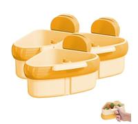 Générique Cureaway Suction Cup Sink Corner Rack, Corner Sink Strainer, Cureaway Suction Cup Sponge Holder, Automatic Dumping Sinks Strainer Basket, No Drilling Food Waste Catcher (Yellow,3pcs)