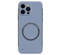 Générique Curranet Magnetic Frameless Hard Case for iPhone 11/12/13/14/15/16/17 Series, Ultra Thin Anti-Shock and Anti-Scratch Hard Phone Borderless Magnetic Cases (Gray,for X)