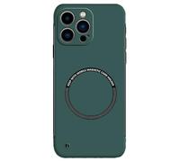 Générique Curranet Magnetic Frameless Hard Case for iPhone 11/12/13/14/15/16/17 Series, Ultra Thin Anti-Shock and Anti-Scratch Hard Phone Borderless Magnetic Cases (Dark Green,for 15 Pro Max)