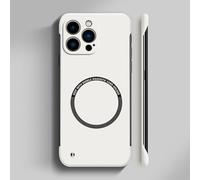 Générique Curranet Magnetic Frameless Hard Case for iPhone, Thin Anti-Shock and Anti-Scratch Hard Phone Borderless Magnetic Cases for iPhone X/11/12/13/14/15/16/17 Pro Max (for 12 Pro Max,White)