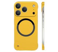 Générique Curranet Ultra Thin Anti-Shock and Anti-Scratch Hard Phone Borderless Cases, Ultra-Thin Frosted Magnetic Suction Frameless Hard Case for iPhone 16/17 Pro Max (17 Pro Max,Yellow)
