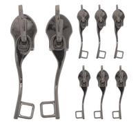 Générique Curseurs de Remplacement Fermeture Éclair 4 Paires Nylon Double Couche Tirettes Métalliques, Kit Réparation pour Valises et Paquet à Dos, pour Voyages d'Affaires et Loisirs