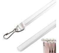 Générique Curtains Pull Wand - 17inch Acrylic Curtain Rod | Acrylic Window Wand - Transparent Wands with Solid Metal Hook for Effortless Curtain Opening and Closing Compatible with Shower Curtains