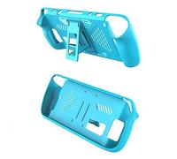 Générique Custodia protettiva Kickstand per Steam Deck Console di Gioco Copertura protettiva in TPU Guscio Della Pelle macchine da Gioco Manicotto di protezione completa (Bleu)