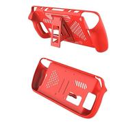 Générique Custodia protettiva Kickstand per Steam Deck Console di Gioco Copertura protettiva in TPU Guscio Della Pelle macchine da Gioco Manicotto di protezione completa (Rouge)