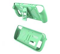 Générique Custodia protettiva Kickstand per Steam Deck Console di Gioco Copertura protettiva in TPU Guscio Della Pelle macchine da Gioco Manicotto di protezione completa (Vert)