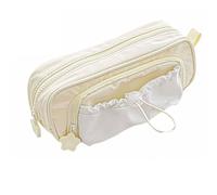 Générique Cute Aesthetic Pouch Holder Drawstring Pen Case, Miniwave Rosy Posy Pencil Case, Counting Stars Pencilcase Big, Large Capacities Soft Drawstring Multi-Pocket Design (Yellow)