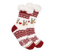 Générique Cute Animal Ultra-Thick Slipper Home Socks,Fuzzy Christmas Socks,Xmas Fuzzy Slipper Socks (B)