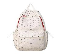 Générique Cute Backpack Nylon Bow Travel Large Capacity 31x15x40cm | Nylon And Polyester Backpack With Bow Detail; 31x15x40cm, 330g Large-capacity For School And Travel.