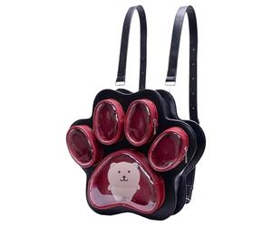 Générique Cute Backpack School, Cat Paw School Bag Kids Backpacks, Large Capacity Bookbag with Plush Doll Display, Soft and Stylish Design, Ideal for Teen Girls, Women, ravel Use