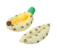 Générique Cute Banana Boat Dog Bed Soft Breathable Non Slip Pet Bed