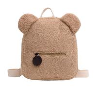 Générique Cute Bear Ear Backpack, Plush Animal Shoulder Bag, Soft Stuffed Kids Schoolbag, Adorable Toddler Travel Pack, Lightweight Cartoon Bag Gift Idea, for School, Daycare, Outings