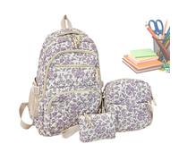 Générique Cute Blossom School Bag Casual Travel Matching Pack | Camping Travel School Commuting College Office Outdoor Casual Everyday Carry Student Backpack Set