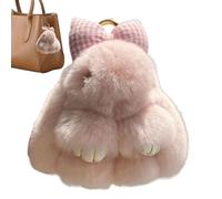 Générique Cute Bunny Bag Charm, Soft Plush Keyring Accessory, Stuffed Toy Keychain with Fun Design, Adorable Charm with Lightweight Material, Plush Keychain with Trendy Style, Bag for Women and Kids