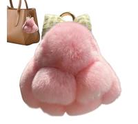 Générique Cute Bunny Plush Keychain - 15x8x8cm Soft Kawaii Rabbit Bag Charm | Animal Keyring For Backpacks & Handbags, Easter 2026 Gift For Girls & Teens, Long Eared Bunny